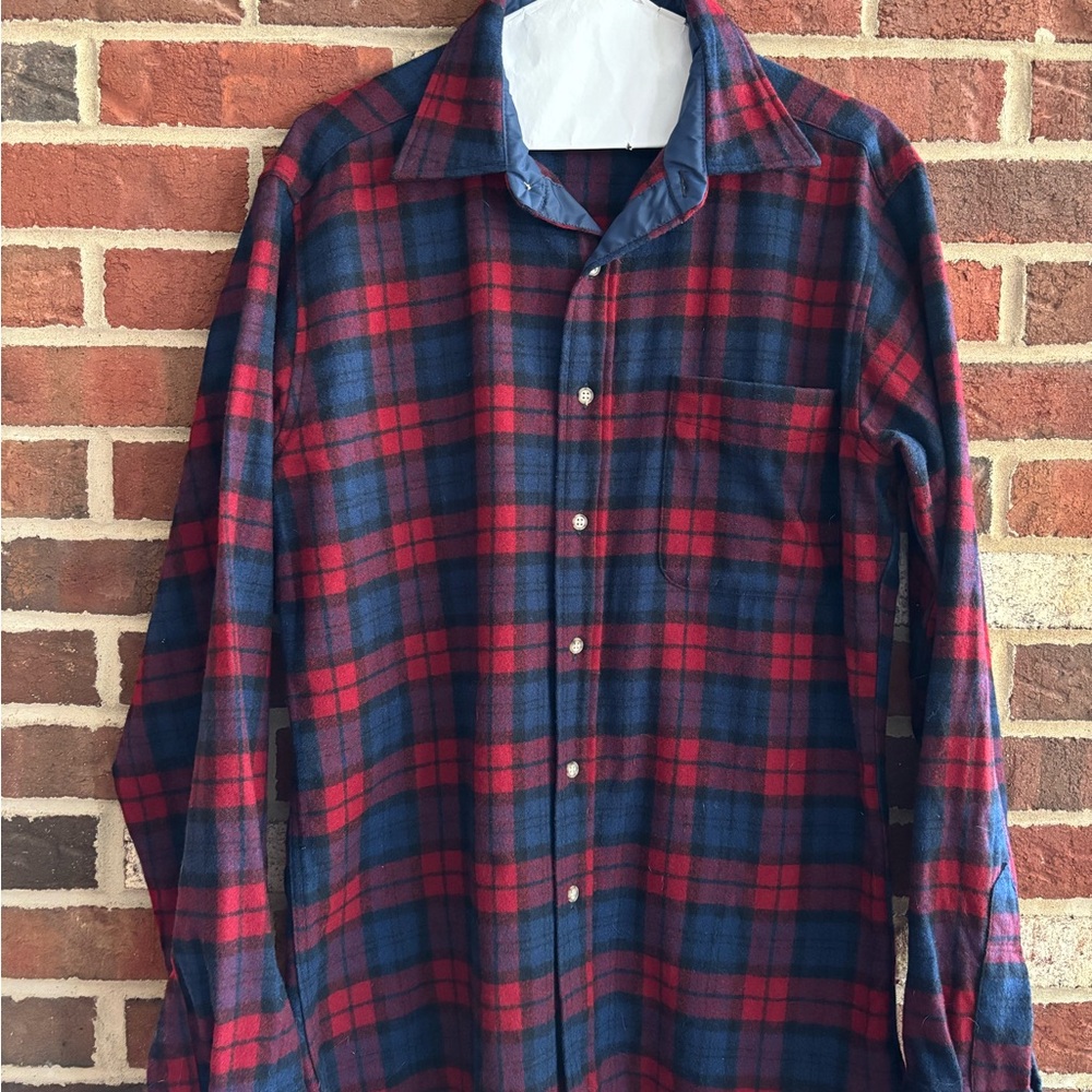 Vintage Pendleton Red and Blue plaid  Shirt